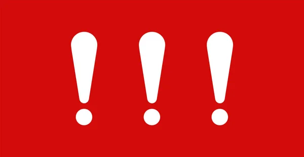 Exclamation marks on red surface — Stockvektor