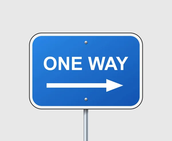 Street road sign one way — Stockvector