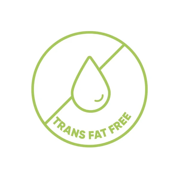 Trans fate free food icon — Vector de stock