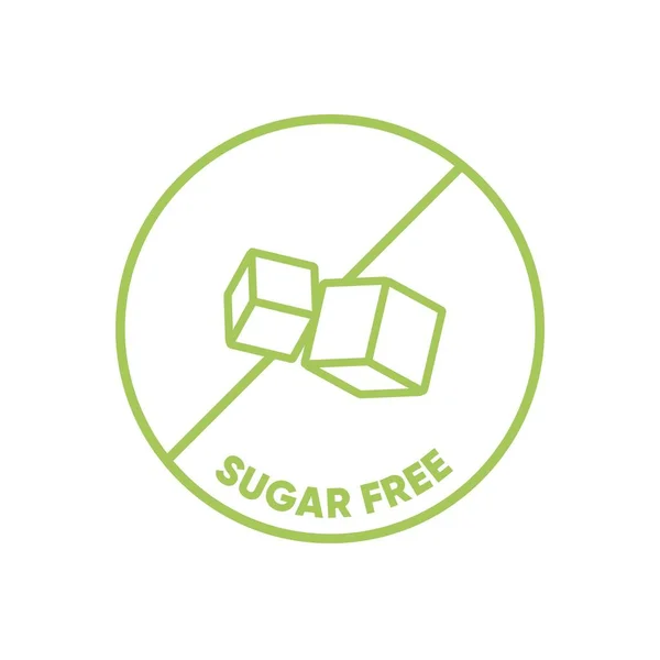 Ikon makanan bebas gula - Stok Vektor
