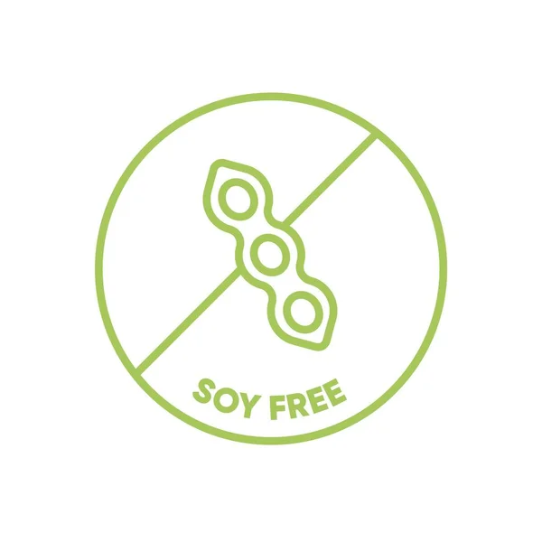 Soy free food icon — Vector de stock