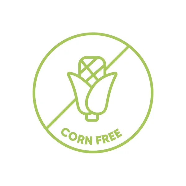 Corn free food icon — Vector de stock