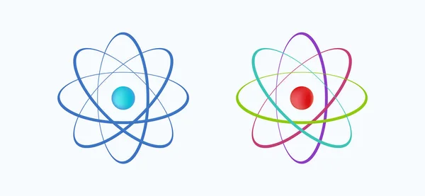 原子的结构。彩色分子轨道元件 — 图库矢量图片