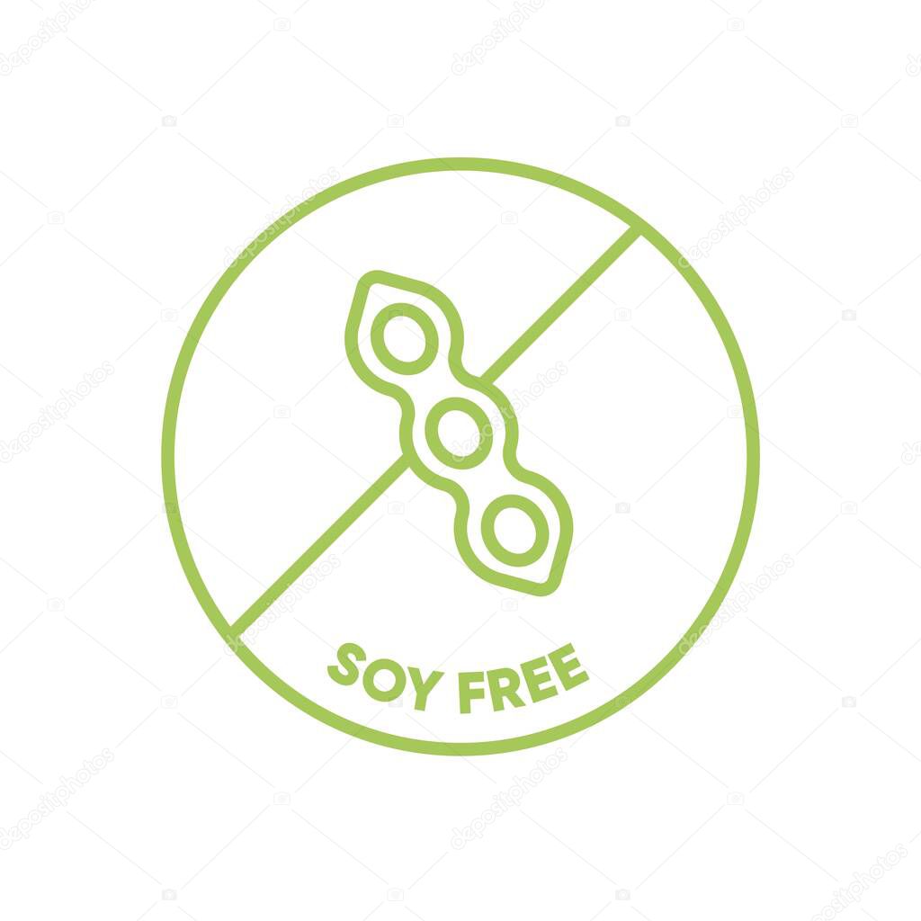 Soy free food icon
