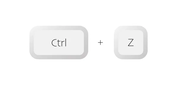 Комбінація Клавішних Кнопок Ctriz Спеціальна Команда Повернення Програми Попередньої Дії — стоковий вектор