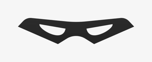 Schwarze Räuberbrille Verbrechenssymbol Und Ganster Tarnung Für Gefährlichen Spion Und — Stockvektor