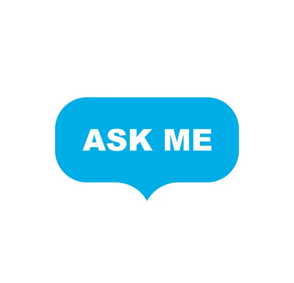 Bolha Discurso Azul Pergunta Rótulo Perguntas Para Questionários Promoções Serviços — Vetor de Stock