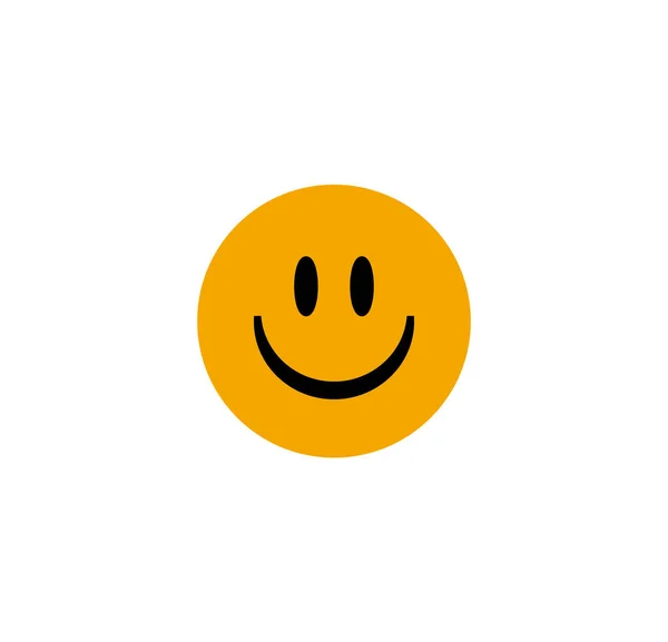 Sonriente Amarillo Alegre Feliz Emoción Sonriente Buen Humor Divertido Símbolo — Vector de stock