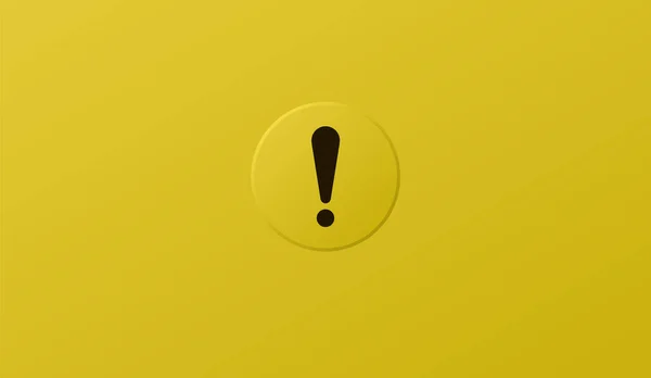 黄色の表面に重要な感嘆符 慎重に情報アラートと注意緊急マーケティングニュースと警告ベクトルの危険 — ストックベクタ