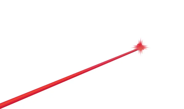 Rayon Laser Rouge Arme Énergétique Désignateur Cible Ligne Rayonnement Directionnel — Image vectorielle