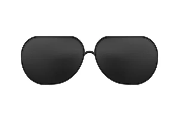 Schwarze Sonnenbrille Modisches Accessoire Mit Geometrisch Gebogenen Linsen Für Angenehmes — Stockvektor