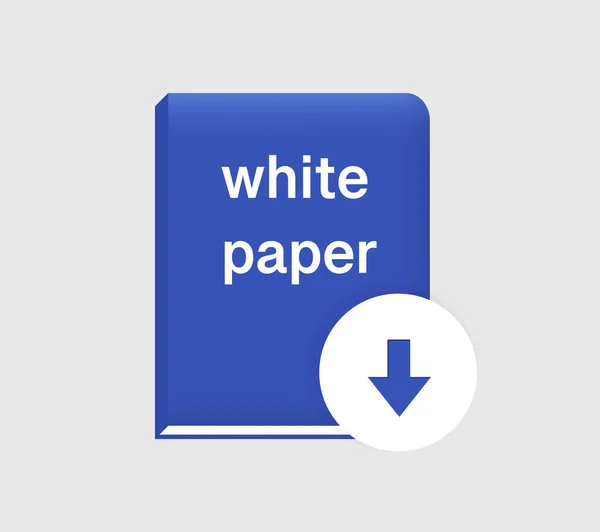 Projekt Bílého Papíru Modrým Krytem Počáteční Dokument Pro Nové Spuštění — Stockový vektor