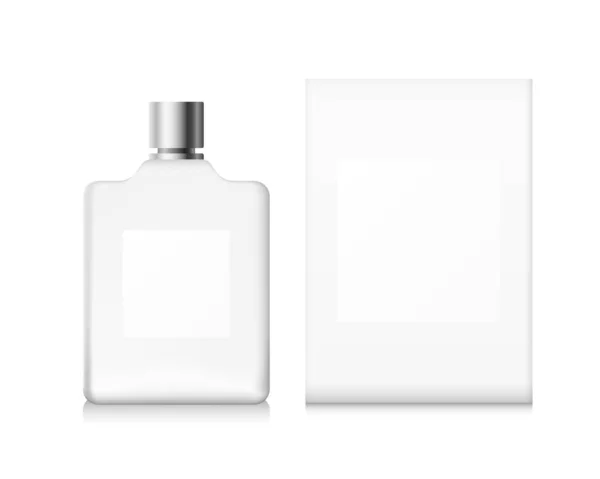 Botol Parfum Kosong Dan Mockup Kemasan Parfum Realistis Dan Botol - Stok Vektor