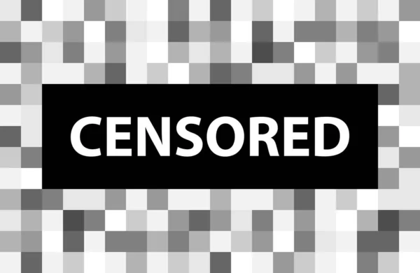 Signe Censuré Par Pixels Concept Barre Censure Noire — Image vectorielle