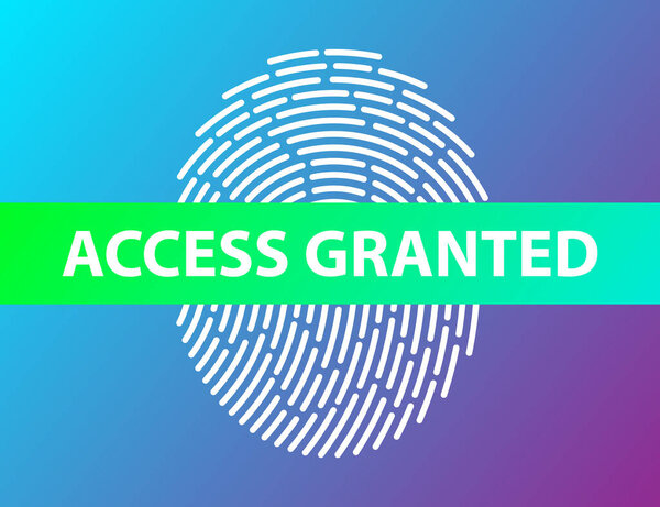 Fingerprint network cyber security background