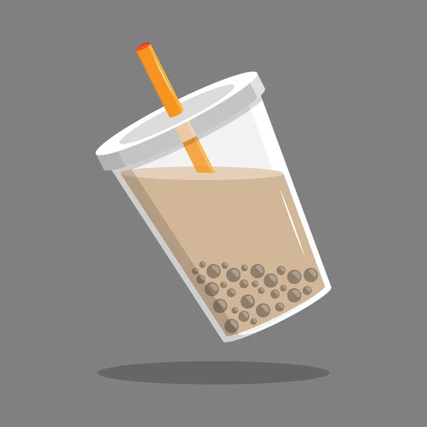Bubble Tea Milk Tea Yummy Drinks Illustration — Image vectorielle
