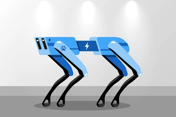 Robotic Dog Future Dog Illustration — Stok Vektör