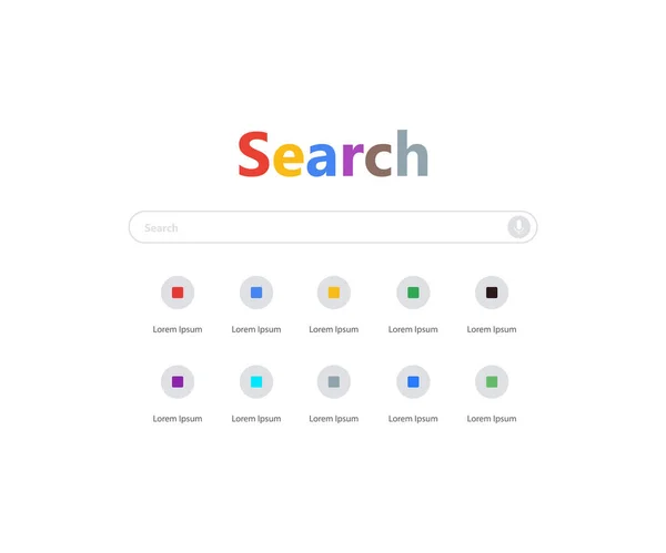 Search Bar Site Search Engine Template — Stockvektor