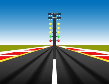  Yarış ışıkları yarış pistinde yarış arabası etkinliği