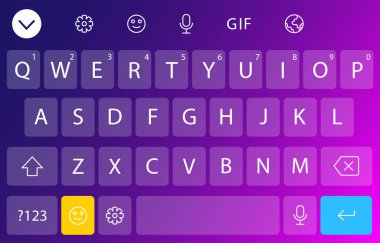 Akıllı telefon qwerty mobil klavyelerinin modern klavyesi