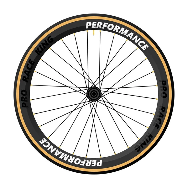 Bicycle Wheel Symbol Bike Rubber Race Bike Tyre Valve — Vetor de Stock