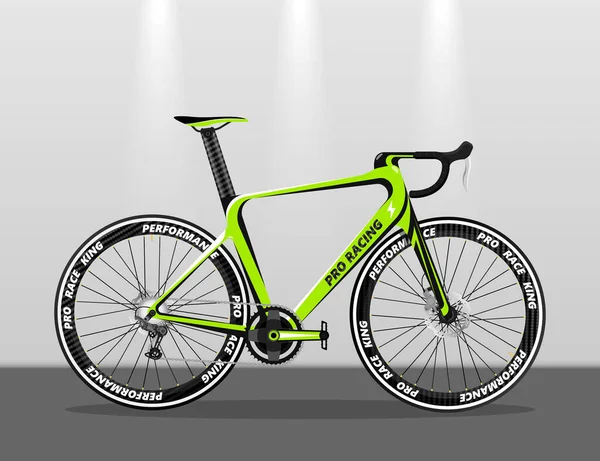 Racing Road Bicycle Full Carbon Lightweight — Archivo Imágenes Vectoriales