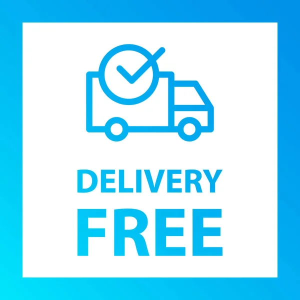 Free Delivery Service Free Shipping Order Icon — стоковый вектор