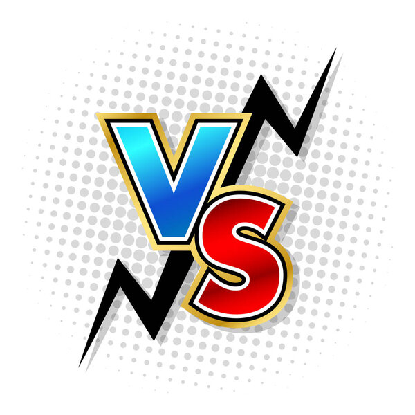 Versus screen design. Battle headline template illustration
