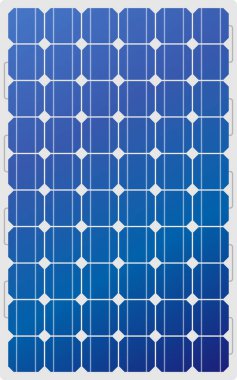 Green Energy Solar panel on white, alternative electricity source, concept of sustainable resources. Vector illustration