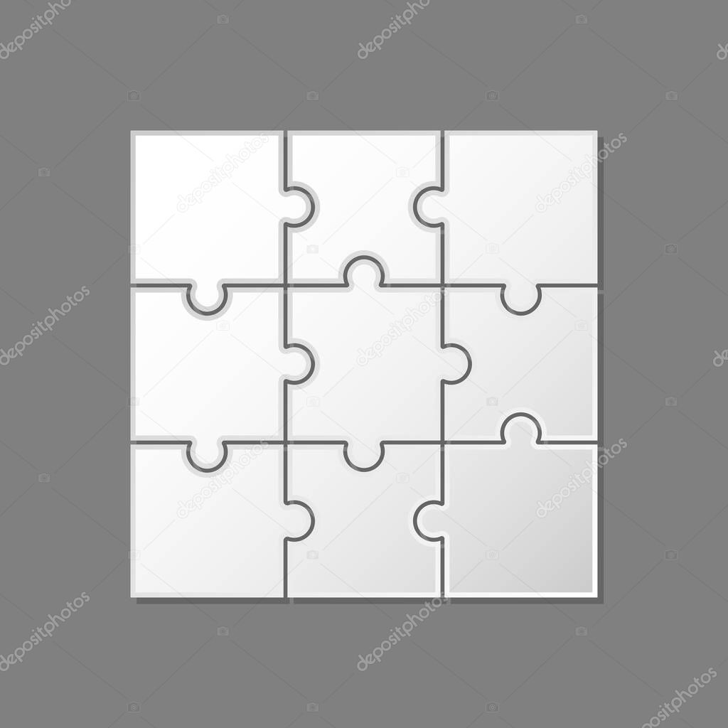 White Puzzle Pieces Illustration Puzzle for Web Design