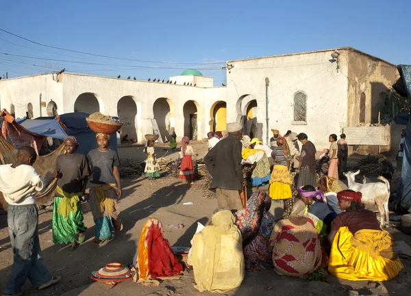 Mercado en etiopía harar — Foto de Stock