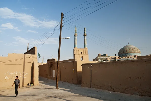 Street scene in central yazd iran — Stock Photo, Image