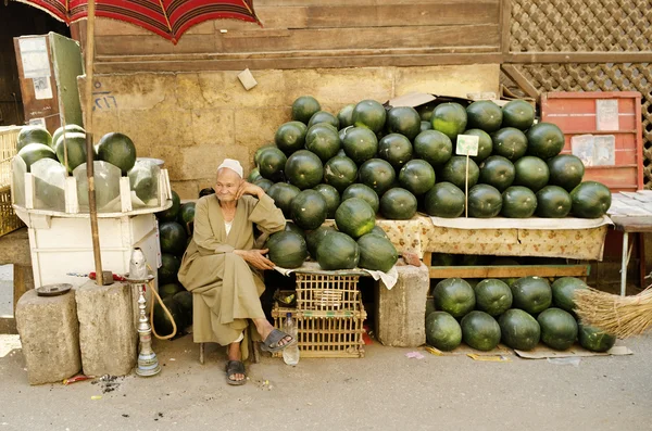 Vendedor de sandía en Egipto cairo —  Fotos de Stock