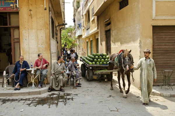 Cena de rua no cairo cidade velha egypt — Fotografia de Stock