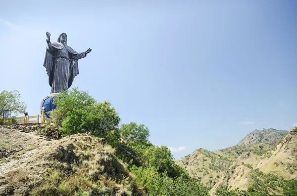 Cristo rei estátua perto de dili timor leste, timor leste — Fotografia de Stock
