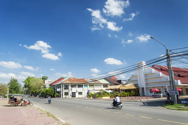 Kep town centre street i Kambodja — Stockfoto