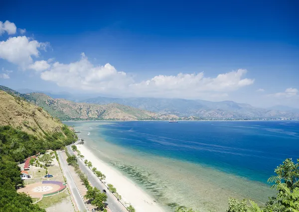 Cristo rei spiaggia vicino dili timor est — Foto Stock