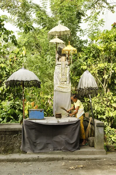 Langs de weg heiligdom in bali Indonesië — Stockfoto