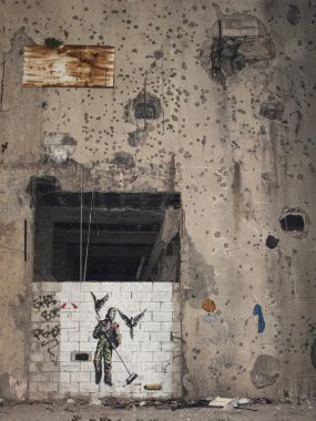 Beyrut Lübnan'daki duvar resmi