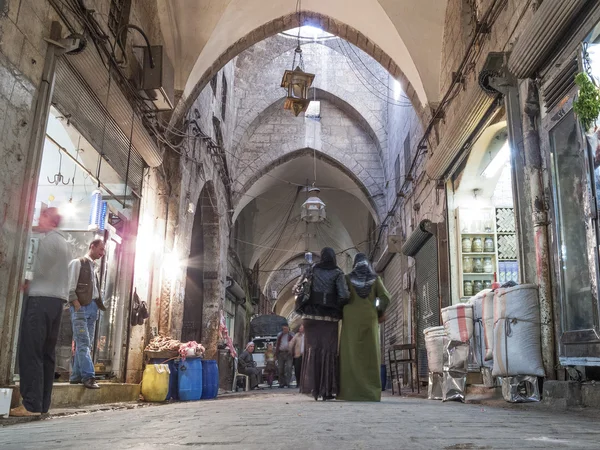 Bazar na síria de aleppo — Fotografia de Stock