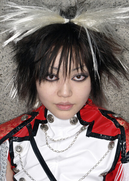 Japanese cosplay fan in harajuku tokyo japan