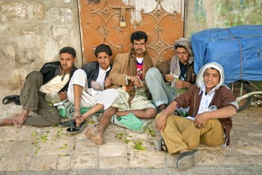 çocuklar khat sanaa Yemen çiğneme
