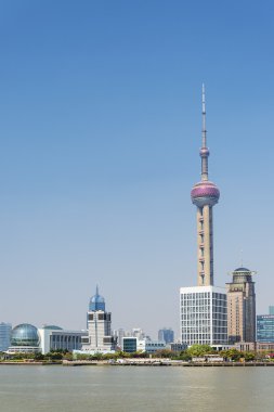 Çin shanghai Pudong manzarası