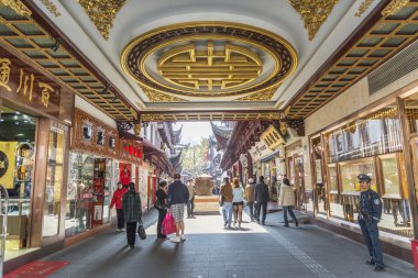 geleneksel alışveriş alanında Çin shanghai