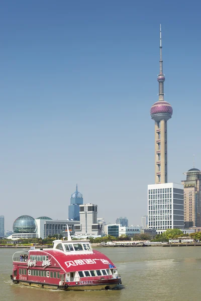 Blick auf Pudong in Shanghai China — Stockfoto