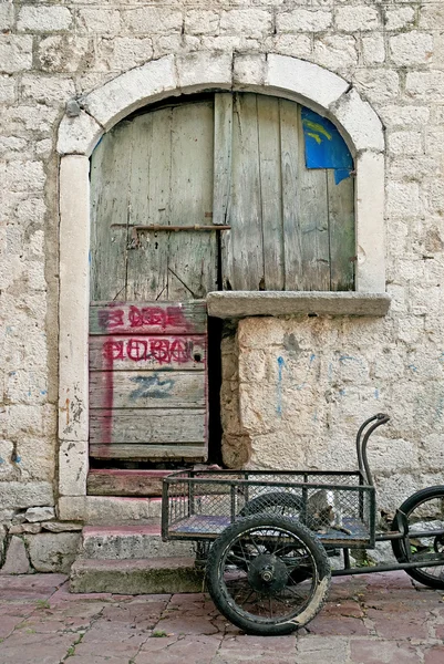 Old town street in Kotor Montenegro — Stock Photo, Image