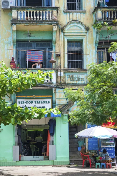 Edificio a Yangon Myascar — Foto Stock