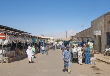 asmara Eritre'deki Market Sokağı