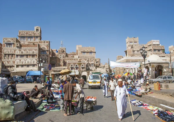 Sanaa city in yemen — Stock Photo, Image