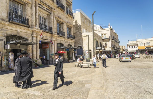 Єврейських чоловіків у Старе місто Єрусалим — стокове фото